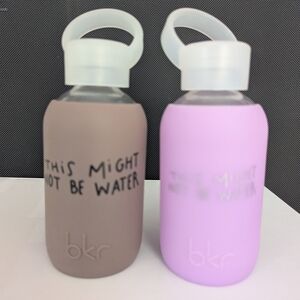 bkr Teeny This Might Not Be Water Bottles in Brown and Pink